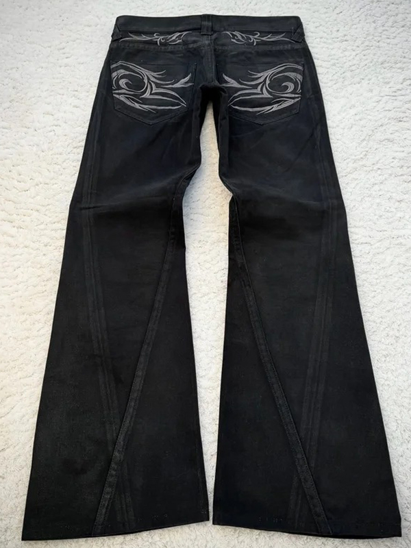 EMMIOL Jeans stile boyfriend gotico