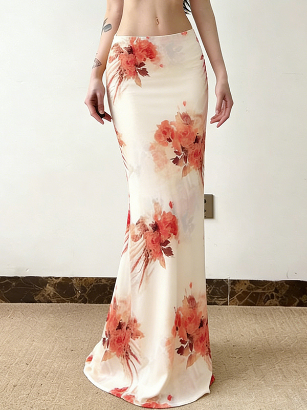 EMMIOL Schicker Maxirock im Resort-Stil