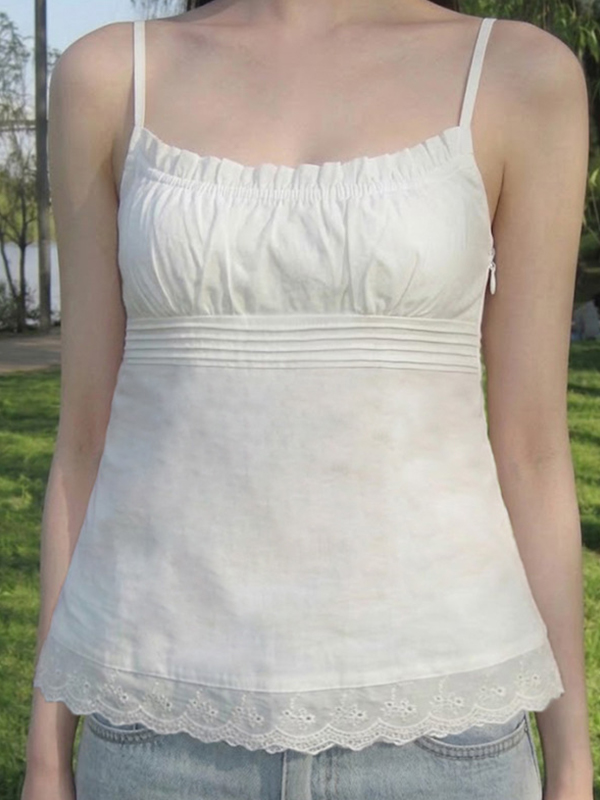 EMMIOL Einfarbiges, figurbetontes Trägertop