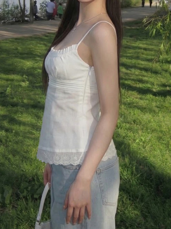 EMMIOL Einfarbiges, figurbetontes Trägertop