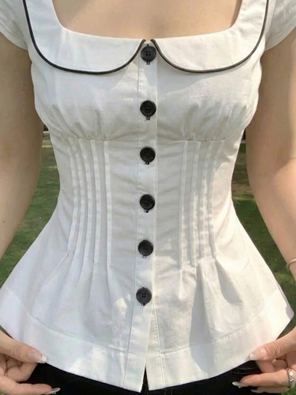 EMMIOL Kurzarm im amerikanischen College-Stil