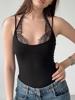 EMMIOL Lace Trim Halter Vest
