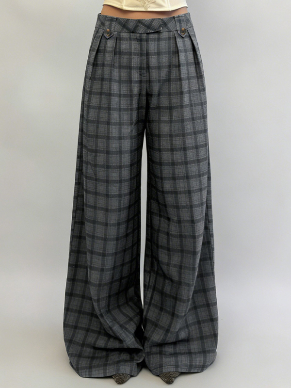 EMMIOL Amerikanische Retro-Hose mit geradem Bein