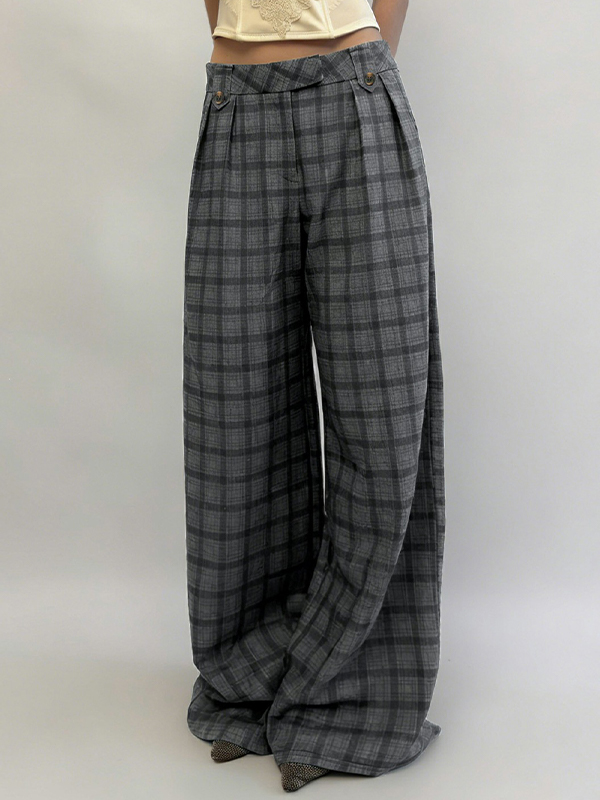 EMMIOL Amerikanische Retro-Hose mit geradem Bein