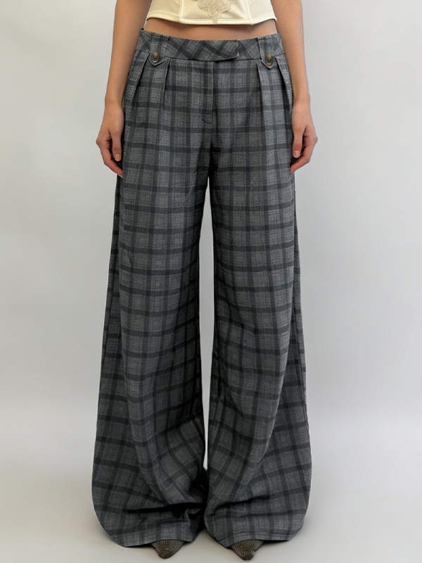 EMMIOL Amerikanische Retro-Hose mit geradem Bein