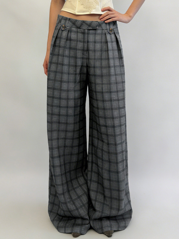 EMMIOL Amerikanische Retro-Hose mit geradem Bein