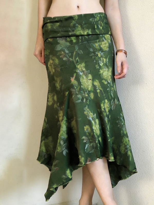 EMMIOL Falda larga de inspiración vintage