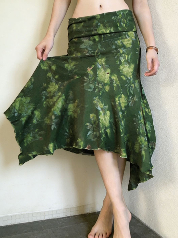 EMMIOL Falda larga de inspiración vintage