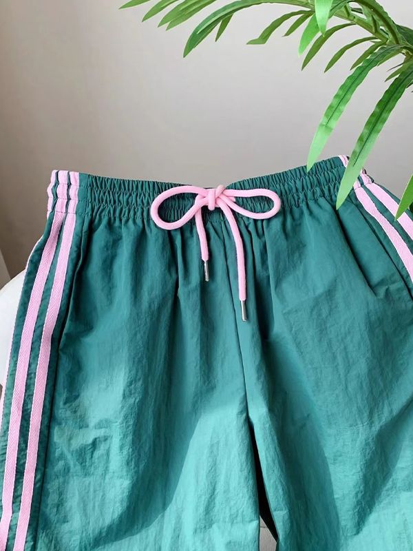 EMMIOL Retro Four-Stripe Straight Leg Pants