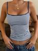 EMMIOL Top a canotta a righe retrò