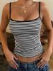EMMIOL Top a canotta a righe retrò