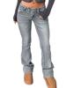 EMMIOL Washed Bleached Flare Jeans
