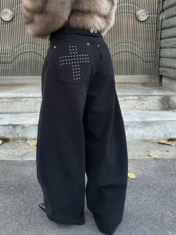 EMMIOL Jeans boyfriend Dark Cross