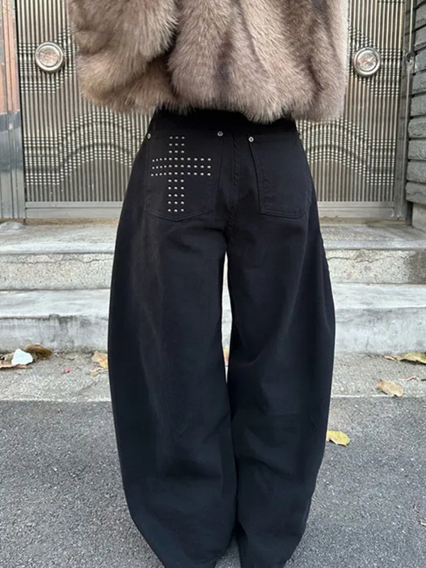 EMMIOL Jeans boyfriend Dark Cross