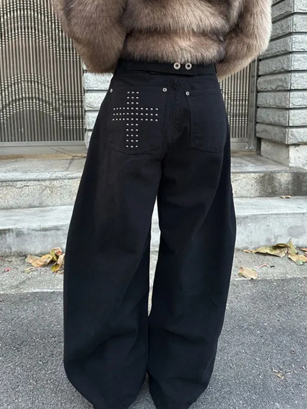 EMMIOL Jeans boyfriend Dark Cross