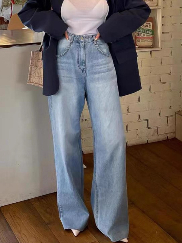 EMMIOL Jeans boyfriend con stampa a forma di cuore