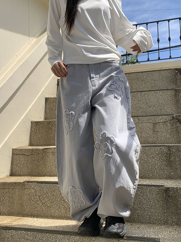 EMMIOL Jeans boyfriend vintage con orli sfrangiati