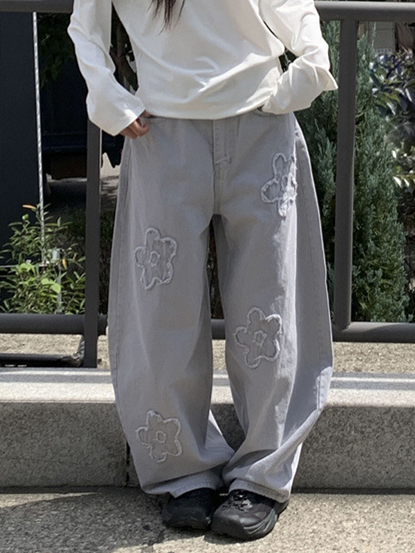 EMMIOL Jeans boyfriend vintage con orli sfrangiati