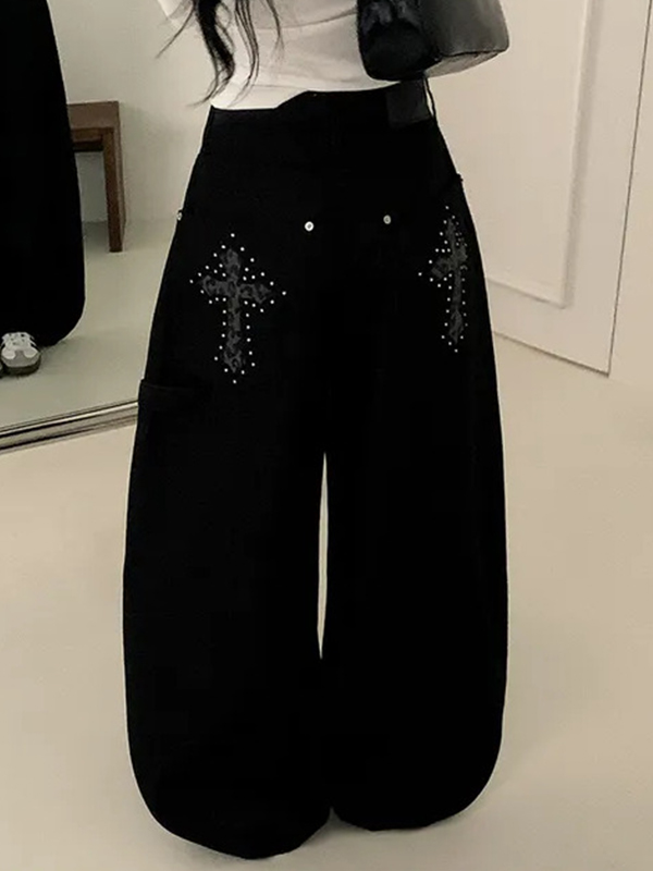 EMMIOL Jeans boyfriend da lavoro con tasche