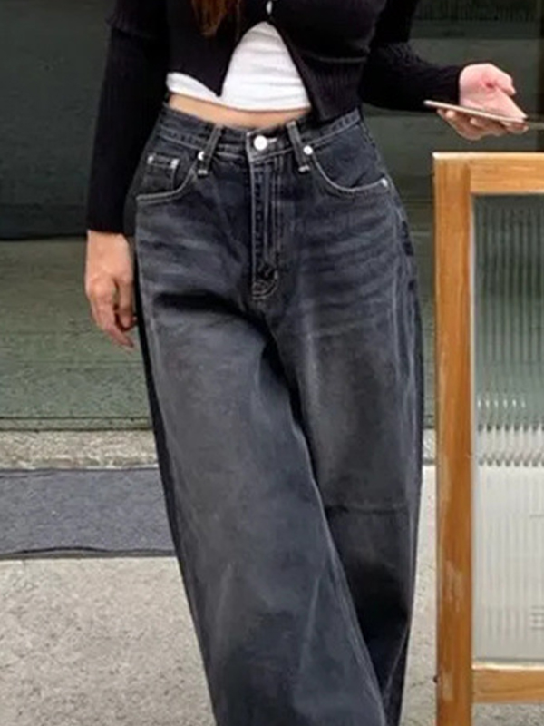 EMMIOL Jeans boyfriend con stampa a fiocco sulle tasche