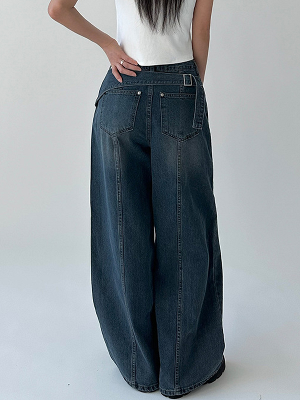 EMMIOL Jeans boyfriend casual a gamba larga