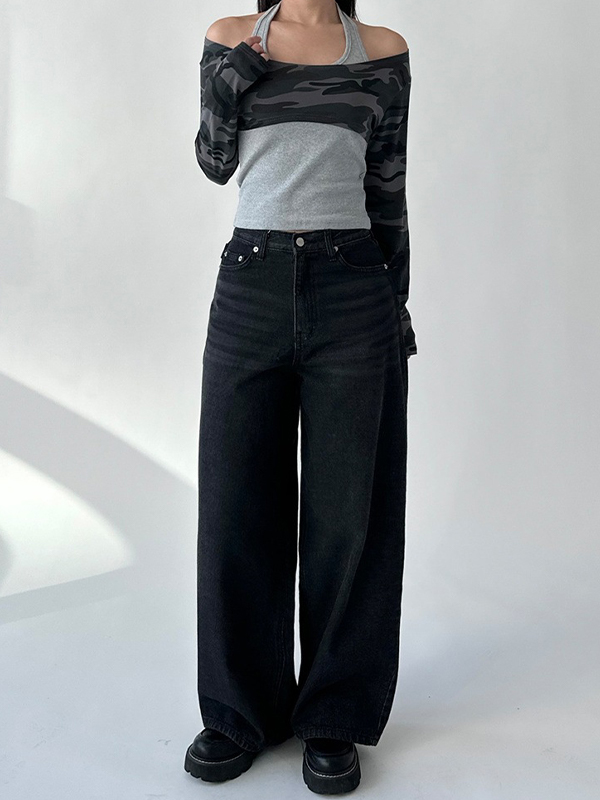 EMMIOL Jeans boyfriend casual a gamba larga