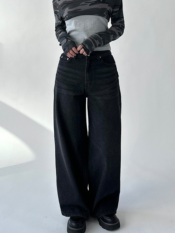 EMMIOL Jeans boyfriend casual a gamba larga