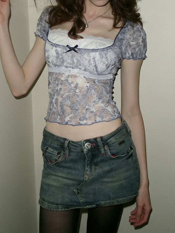 EMMIOL American Vintage Floral Print Short Sleeve