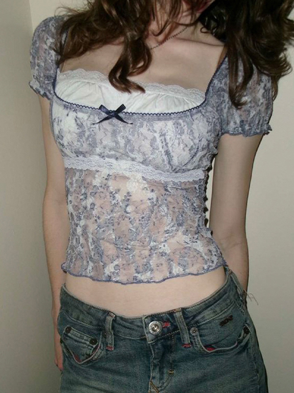 EMMIOL American Vintage Floral Print Short Sleeve