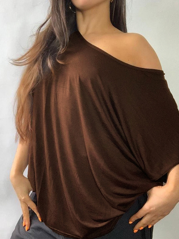 EMMIOL White Off-The-Shoulder Short Sleeve