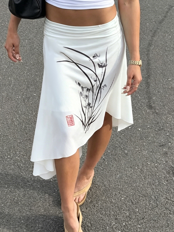 EMMIOL Floral Print Maxi Skirt