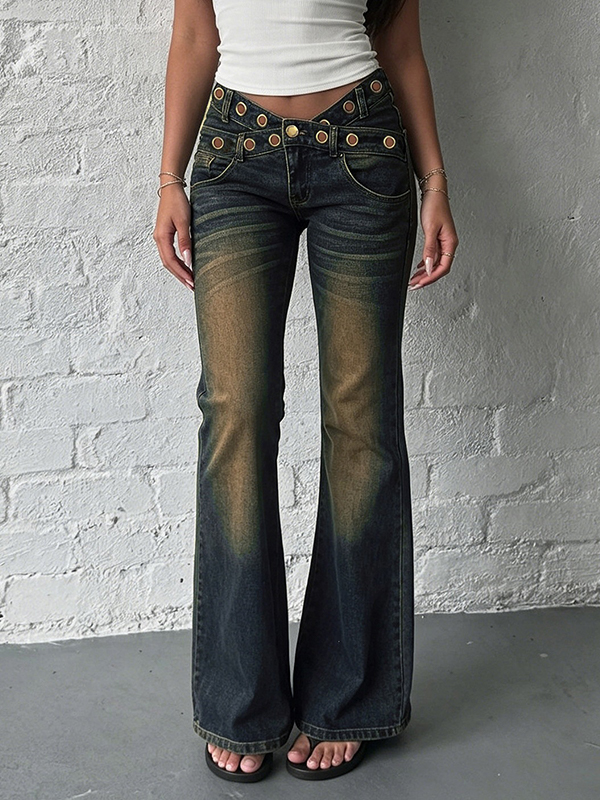 EMMIOL Spicy Girl Slim Flare Jeans