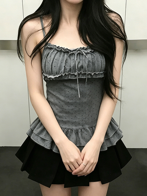 EMMIOL Polka Dot Print Cami Top