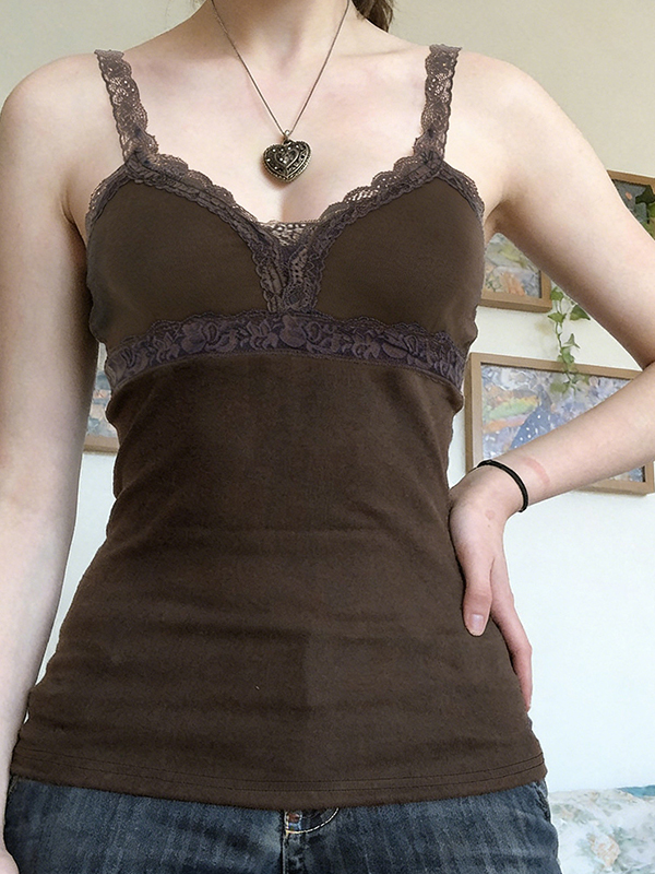 EMMIOL Vintage Lace Patchwork Cami Top