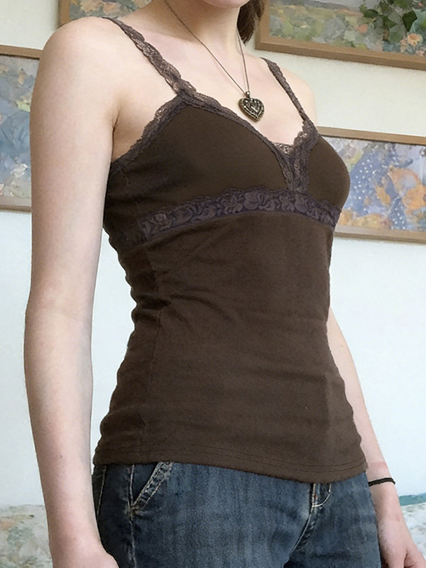 EMMIOL Vintage Lace Patchwork Cami Top