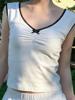 EMMIOL Lace-Edged Bow Tank Top