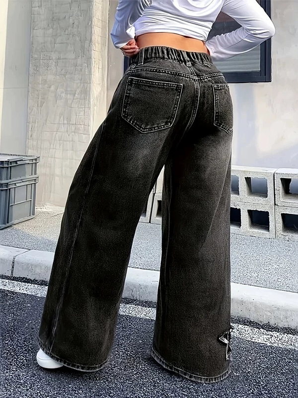 EMMIOL Star Patchwork Boyfriend Jeans