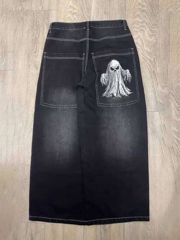 EMMIOL American Street Skull Boyfriend Jeans