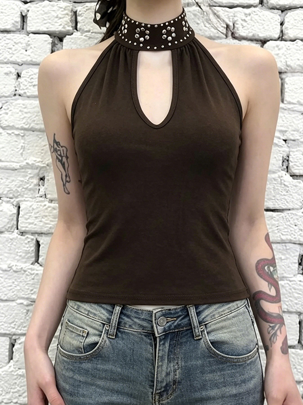 EMMIOL Chaleco halter estilo retro americano