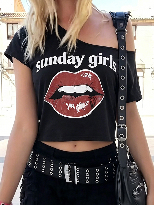 EMMIOL Manga corta con estampado de letras personalizadas