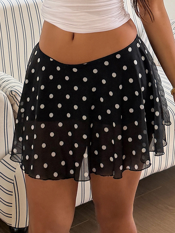 EMMIOL Minifalda de lunares a la moda