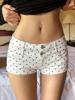 EMMIOL Pantalones cortos vaqueros de doble cinturilla con lunares