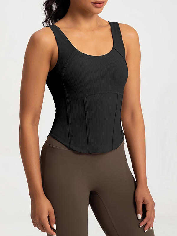 EMMIOL Ribbed Slim-Fit Tank Top