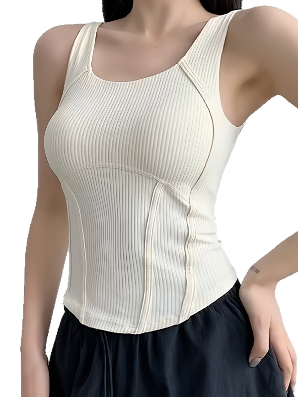 EMMIOL Ribbed Slim-Fit Tank Top