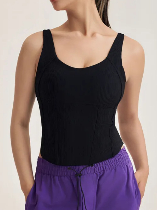 EMMIOL Ribbed Slim-Fit Tank Top