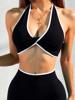 EMMIOL Twisted-Strap Bra Built-In Padding Halter Vest