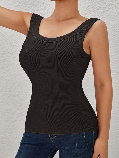 Nahtloses rückenfreies Tanktop mit BH-Einlagen