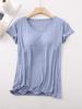 EMMIOL Modal Built-In Padding Short Sleeve