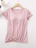 EMMIOL Modal Built-In Padding Short Sleeve