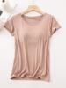 EMMIOL Modal Built-In Padding Short Sleeve